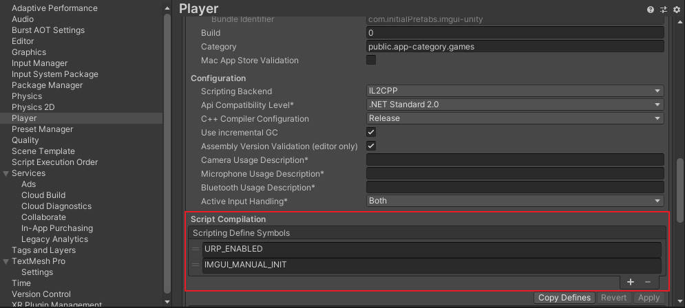 adding-scripting-symbols-to-unity